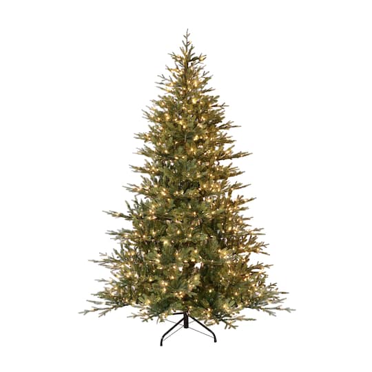 9ft. Pre-Lit Balsam Fir Artificial Christmas Tree, Clear LED Lights